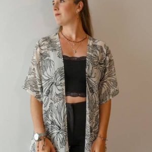 002 Daisy Kimono Top view B Sewing Pattern - Isabel's Patterns